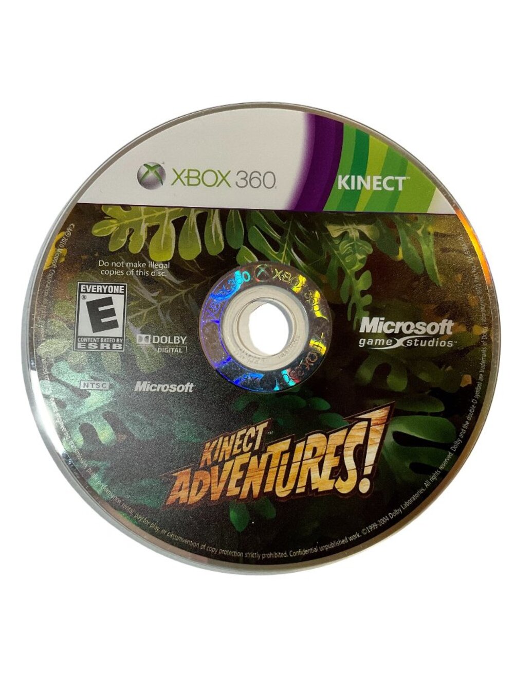 Xbox 360 "Kinect Adventures" Microsoft Game Studios E Rating Untested No Box